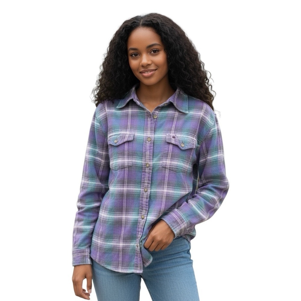 Carhartt flannel purple long sleeve size M